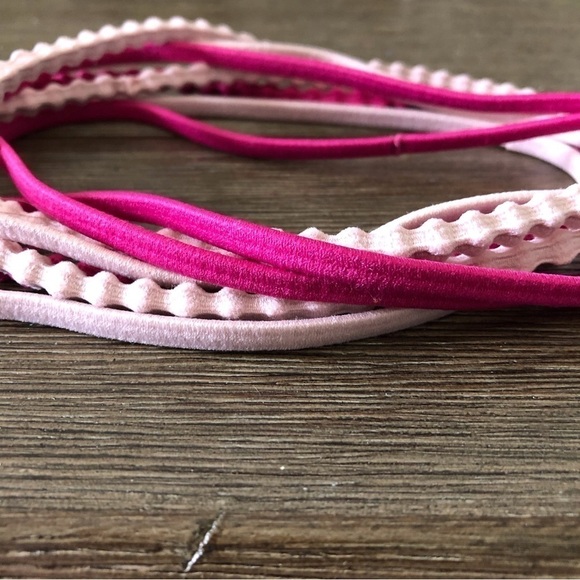 Pink stretch headbands 7ct. - Picture 2 of 2